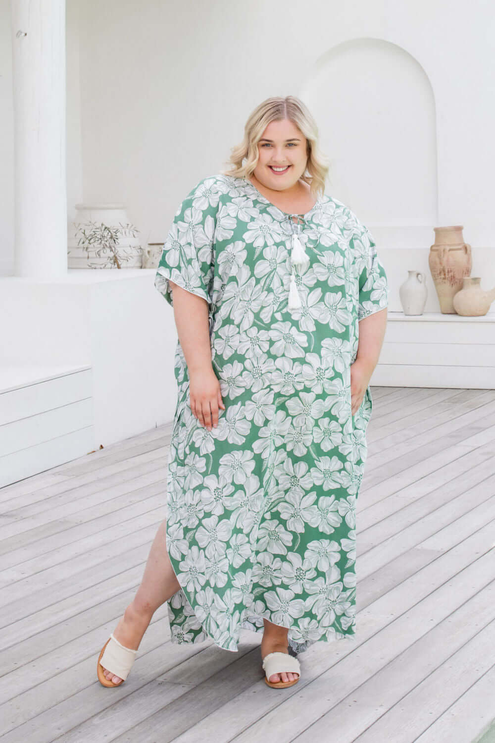 LONG KAFTAN WITH WAIST DETAIL FLORENCE FIELD DAY