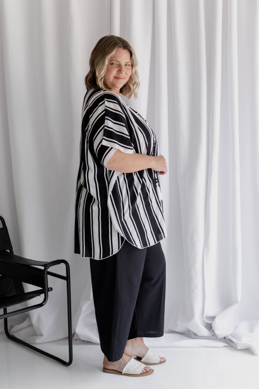 womens-plus-size-long-summer-top-black-white-stripe