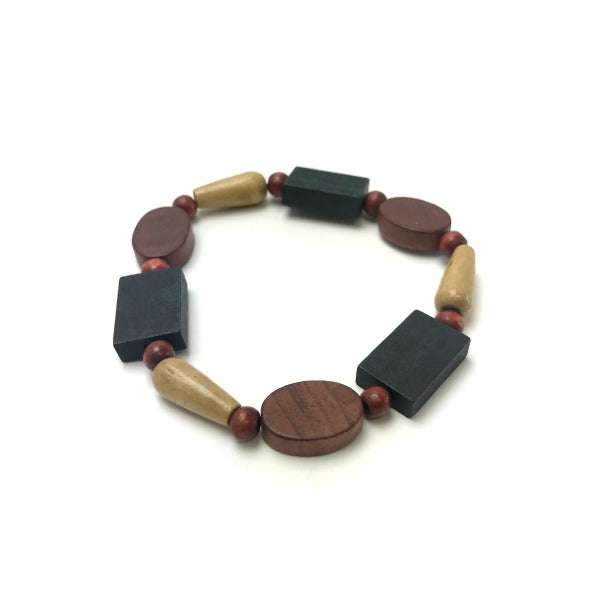 ladies wood bead bracelet