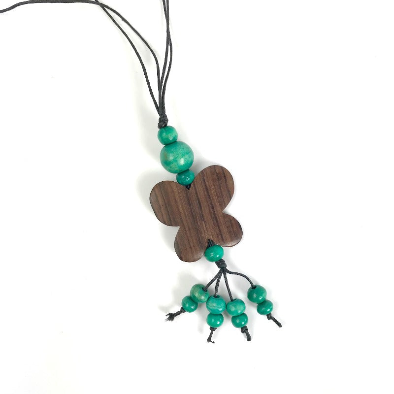 butterfly-pendant-necklace-green-tassel-beads