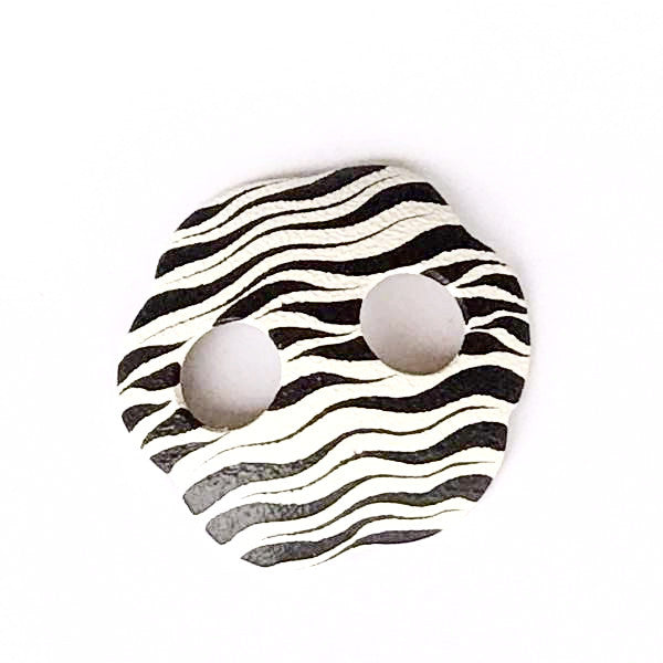 Sarong buckles - zebra print - black and white flower - Holley Day