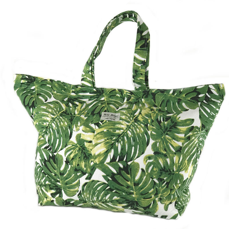 Beach bag - palm leaf print design