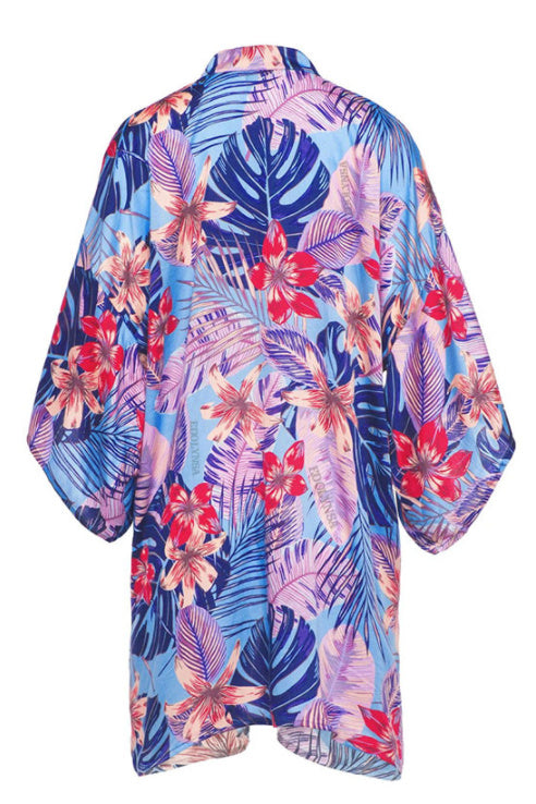 kimono-beach-jacket-frangipani-flower-blue-red-pink