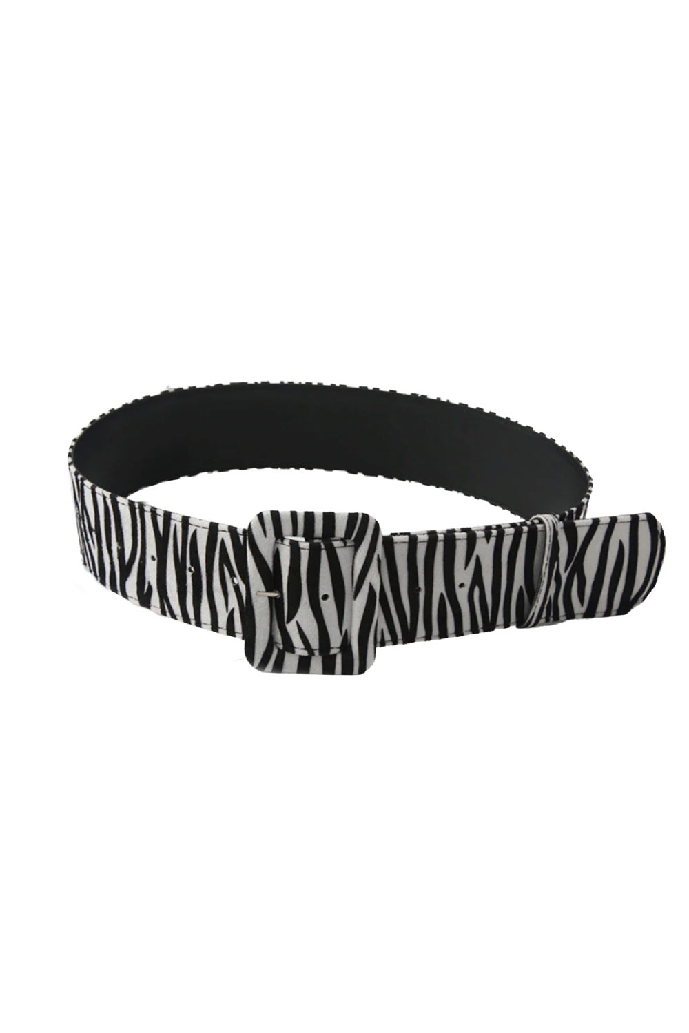 Ladies Zebra Print Belt Black & White Holley Day Australia