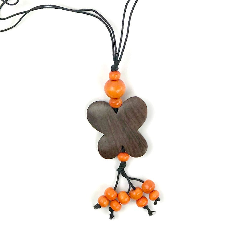 butterfly-pendant-necklace-orange-tassel-beads