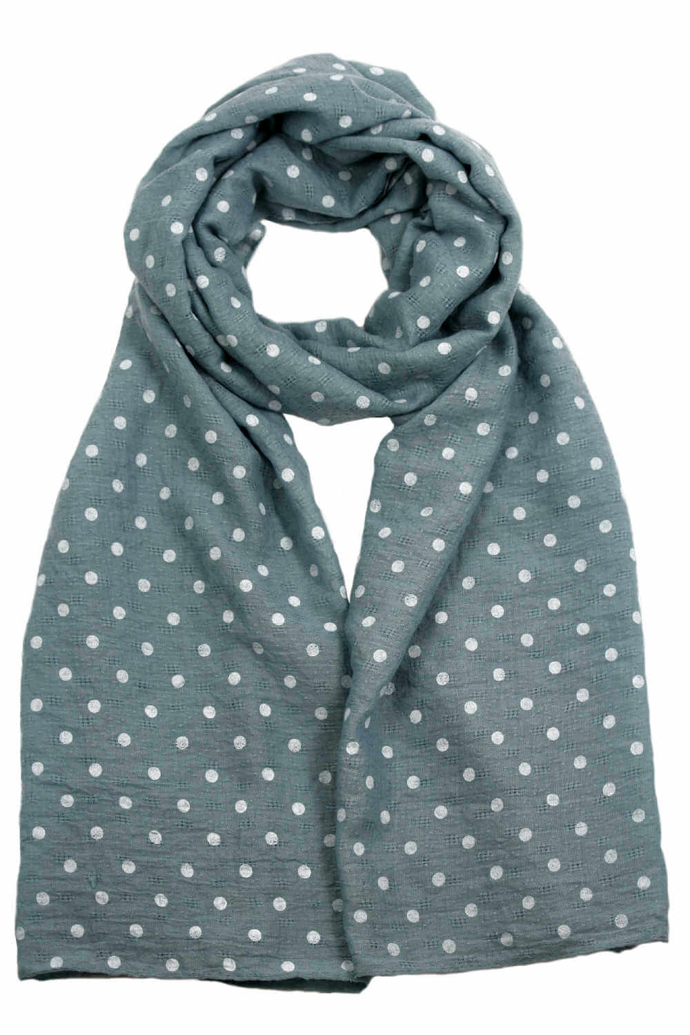 polka-dot-scarf-wrap-muted-blue-white