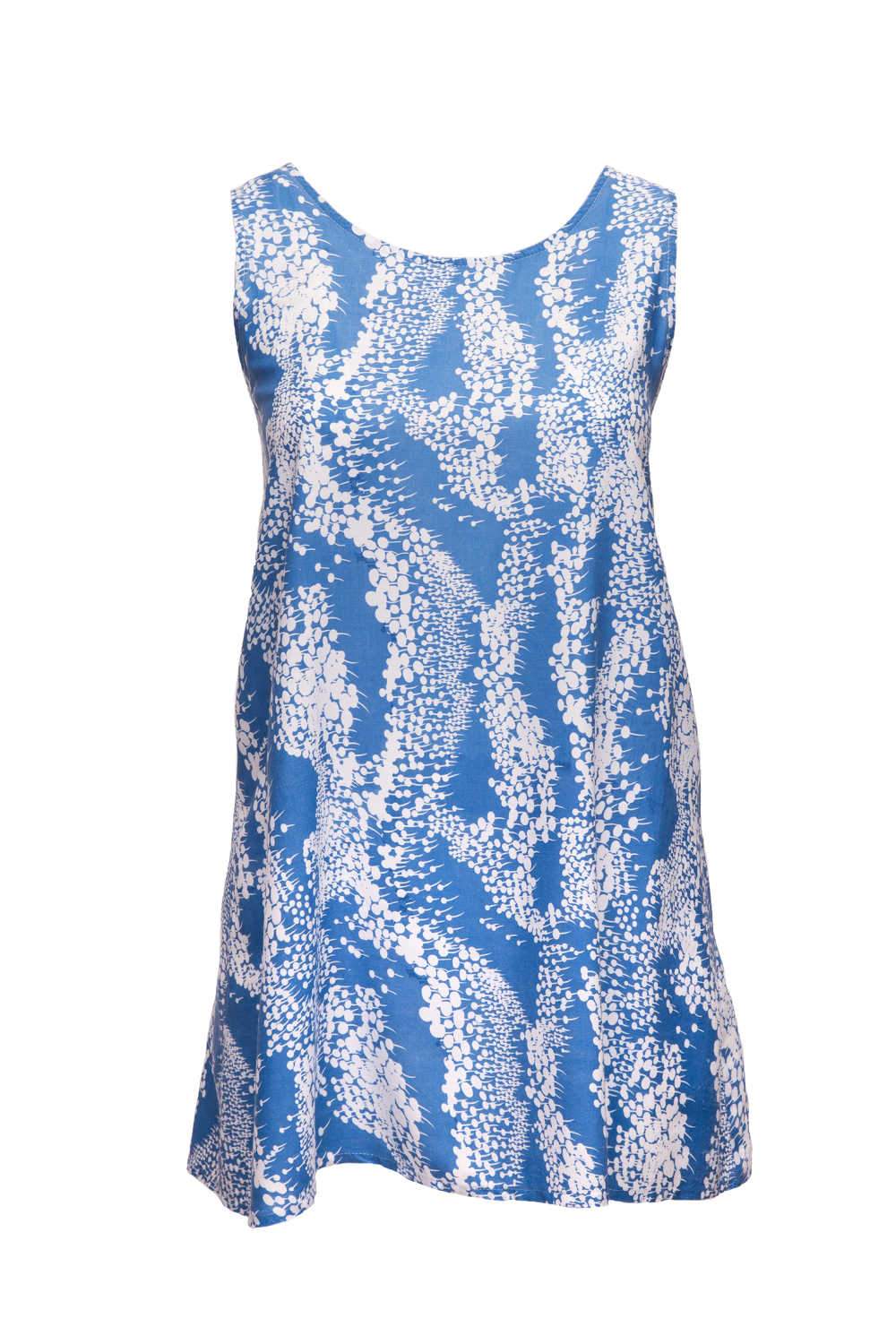 short-summer-dress-white-blue-floral-design