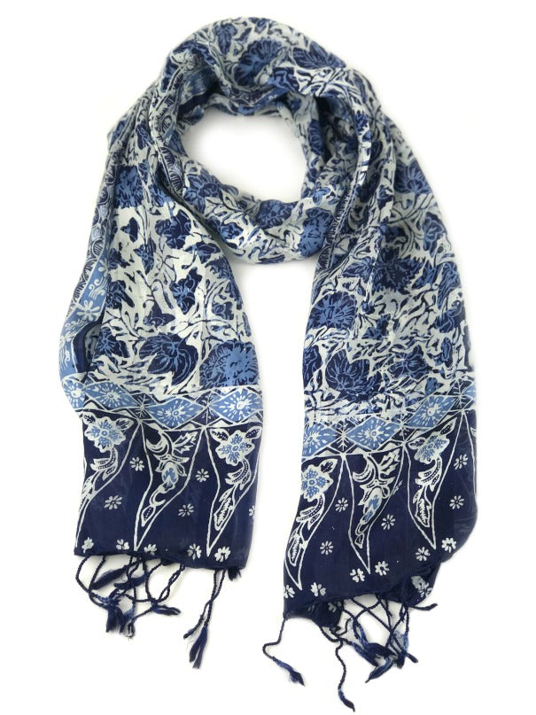 ladies-silk-scarf-floral-design-blue-white